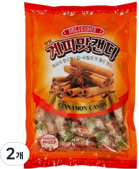한일 계피맛 캔디, 2개, 300g