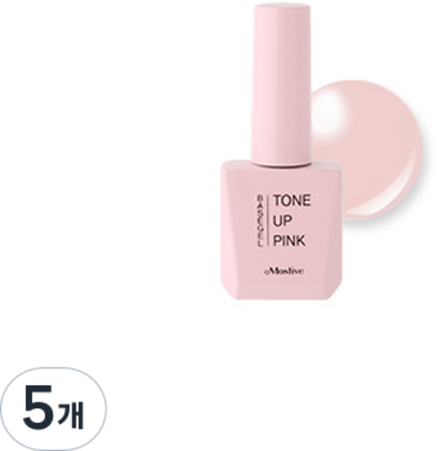 모스티브 칼라 젤폴리시 톤업 베이스 젤, 핑크, 12ml, 5개