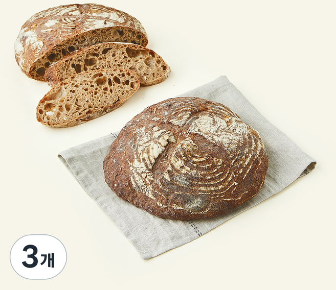 브로드카세 72시간 발효 저당 멀티그레인 컨트리 깜빠뉴, 680g, 1개입, 3개