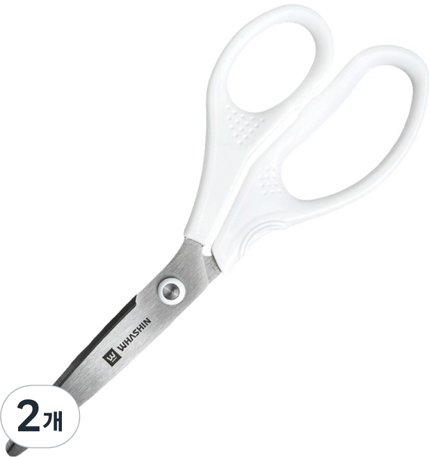 화신 고급 사무용 가위 대형, 화이트, 2개