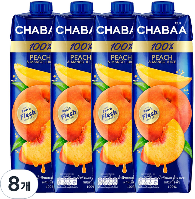 차바 복숭아망고주스, 1L, 8개