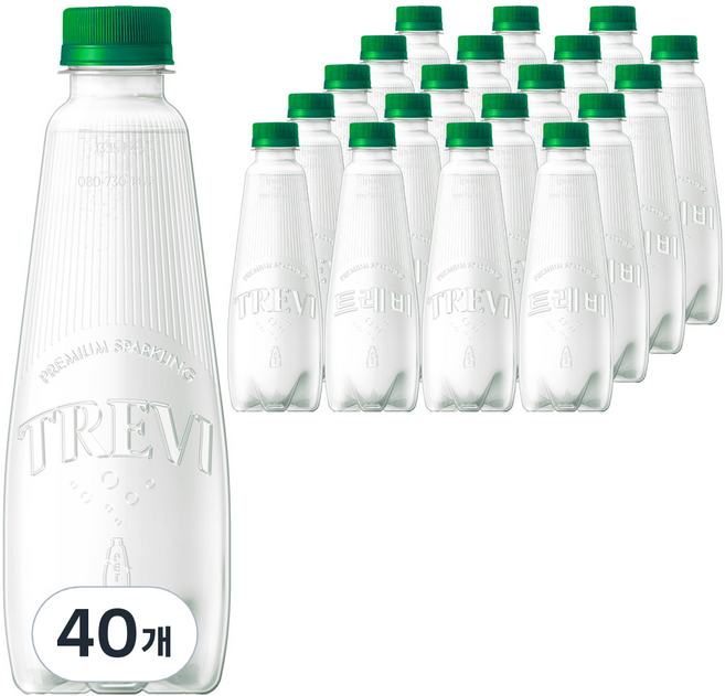 트레비 ECO 탄산수 플레인 무라벨, 350ml, 40개