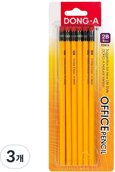 동아 오피스 연필 2B, 18개, 흑색