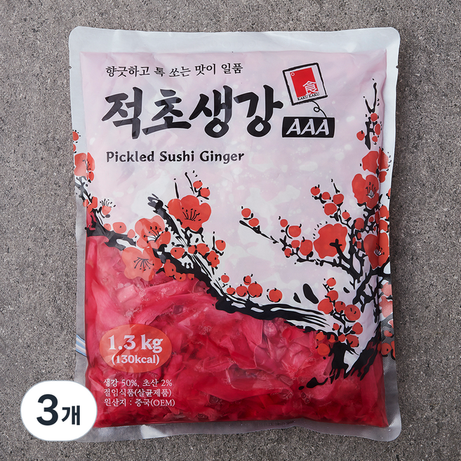 카쿠카쿠 적초생강 AAA, 1.3kg, 3개