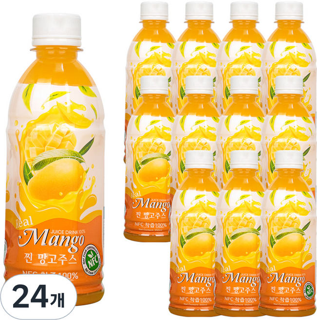 파모빗 찐 망고 주스, 350ml, 24개