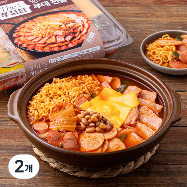 마이셰프 The 푸짐한 햄폭탄 부대전골 밀키트, 1.087kg, 2개