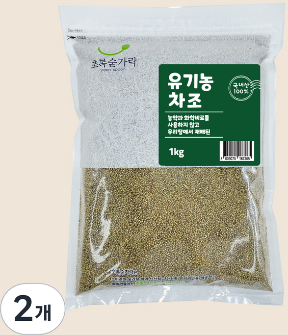 초록숟가락 유기농 차좁쌀, 1kg, 2개