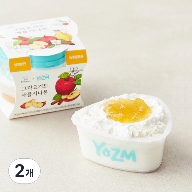 마이노멀 요즘 애플시나몬 그릭요거트, 130g, 2개, 1개입