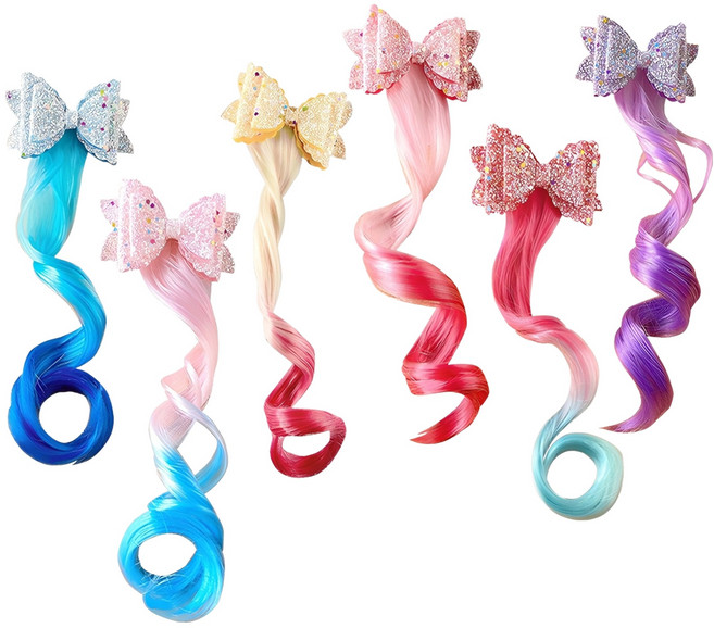 여아용 헤어 브릿지 머리핀 6종 세트