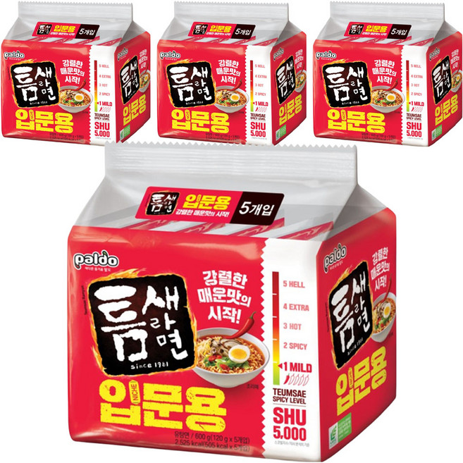 틈새라면 입문용 120g, 20개