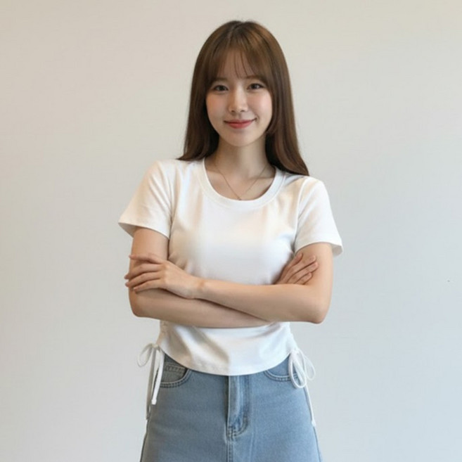 알로데 여성용 데일리 스트링 반팔 티셔츠