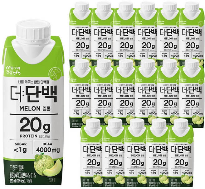 더단백 멜론, 250ml, 18개
