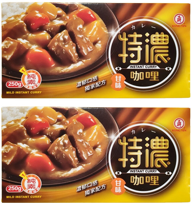 KONG YEN 工研 特濃甘味咖哩, 250g, 2盒