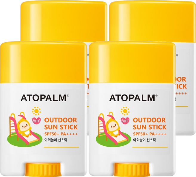 아토팜 유아용 야외놀이 선스틱 SPF50+ PA++++, 21g, 4개