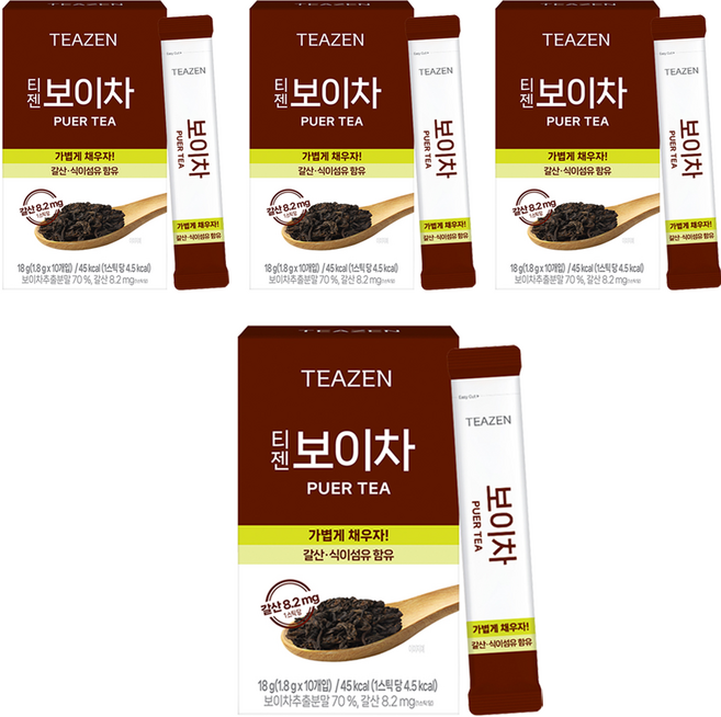 티젠 보이차 워터믹스, 1.8g, 10개입, 4개