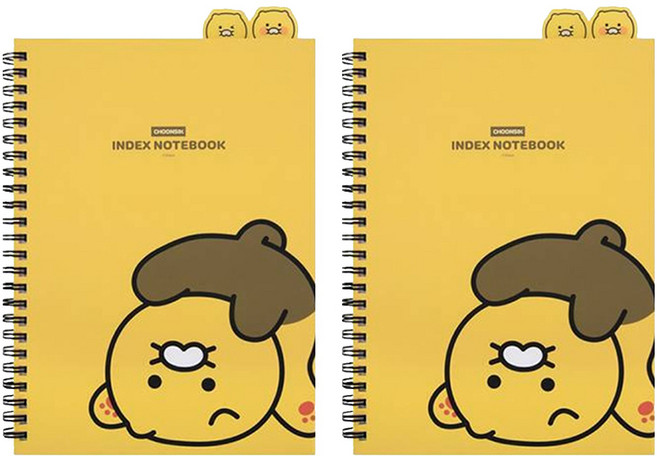 Kakao Friends Choonsik PP索引筆記本, 春植 黃色, 2個