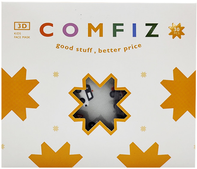 COMFIZ 康菲 幼幼3D醫療口罩 10.6 x 9.9cm 兒童 1~3歲, 我們的英雄, 30片, 1盒