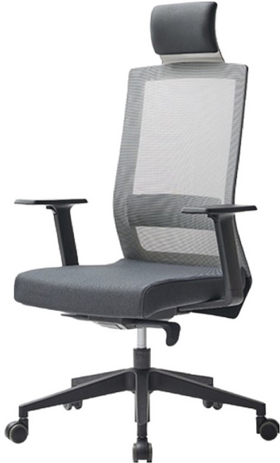 듀오백 스퀘어 사무용 메쉬의자 DQ-HLJA-C, 그레이