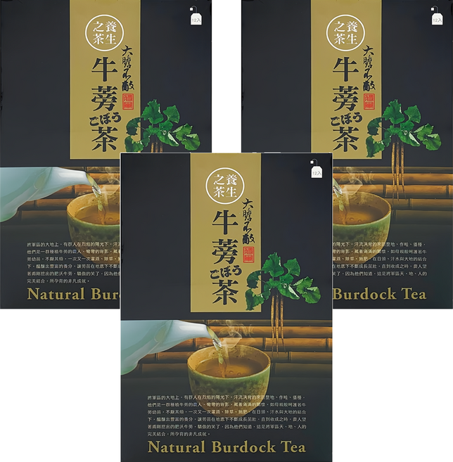 臺南將軍區農會 牛蒡茶包, 7g, 3盒, 12包