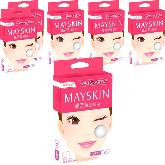 MAYSKIN 優若美 吸收型 痘痘貼 1.5cm, 12入, 6組