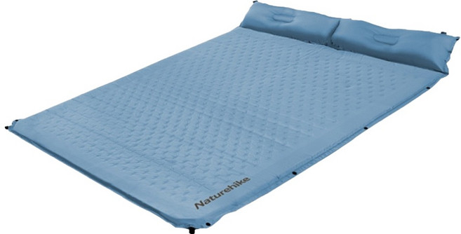 Naturehike 挪客 D02 雙人帶枕可拼接充氣墊 CNH22DZ013 2.3kg, 石墨藍, 1組