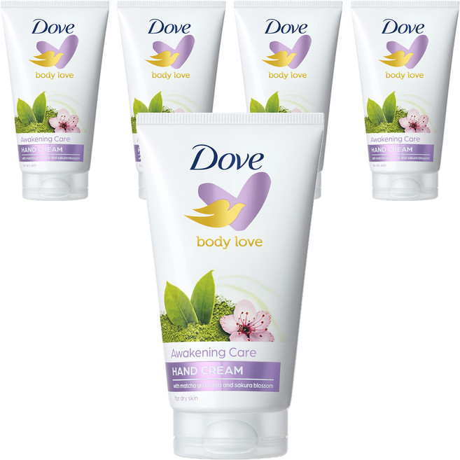 도브 바디러브 어웨이크닝 케어 핸드크림 그린티 앤 라벤더 향, 75ml, 5개
