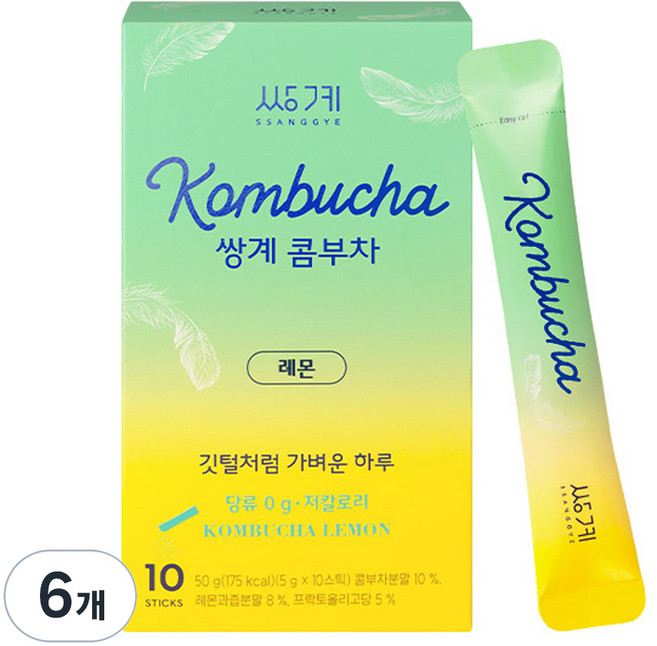 쌍계명차 콤부차 레몬, 10개입, 6개, 5g
