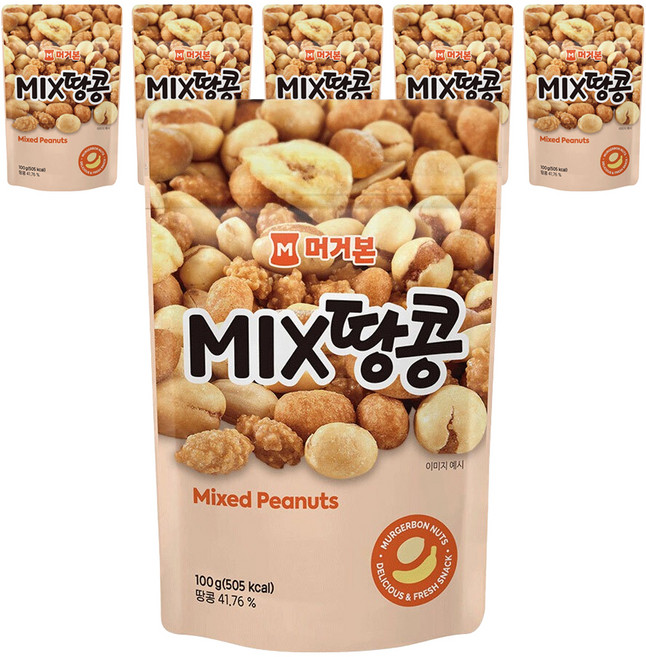 머거본 믹스땅콩, 100g, 6개
