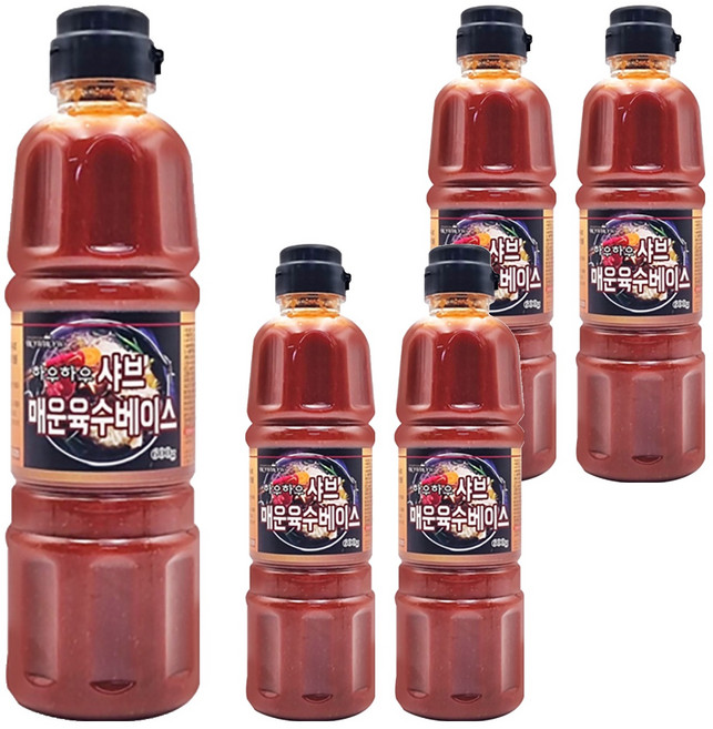 하우하우 매운육수베이스, 600g, 5개