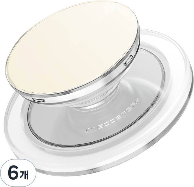 구스페리 원형 맥세이프 톡 휴대폰 거치대, 베이지, 6개