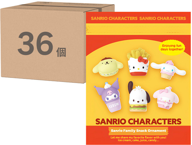 Sanrio 三麗鷗 零食家族萌粒小公仔 顏色隨機, 36個