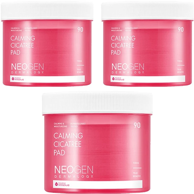 네오젠더마로지 카밍 시카트리 토너패드 150ml, 90매입, 3개 - 쿠팡