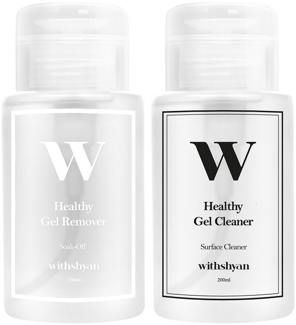 위드샨 펌프형 헬씨 젤 클리너 200ml + 젤 리무버 200ml 세트, 1개