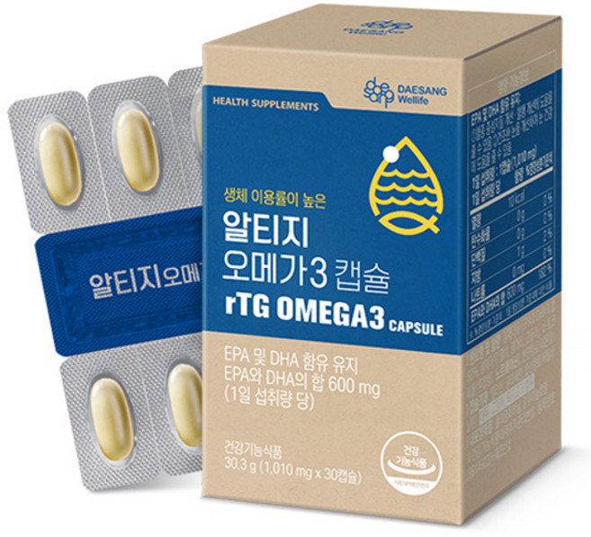 대상웰라이프 알티지 오메가3, 30정, 1개