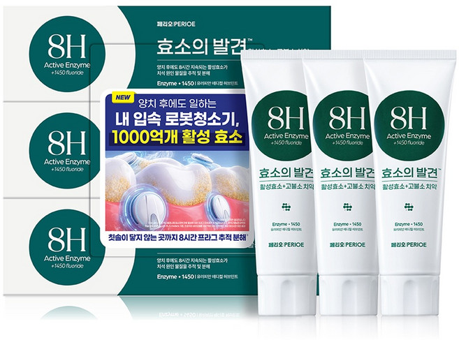 페리오 효소의발견 1450 고불소 치약 유러피안민트 100g, 1개, 3개입