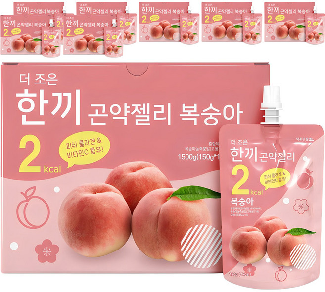 더존건강 더 조은 한끼곤약젤리 복숭아, 1.5kg, 8개