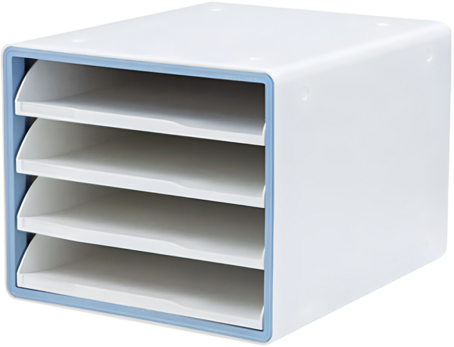 시스맥스 디럭스 오픈형 서류함 13105, 민트, 4단