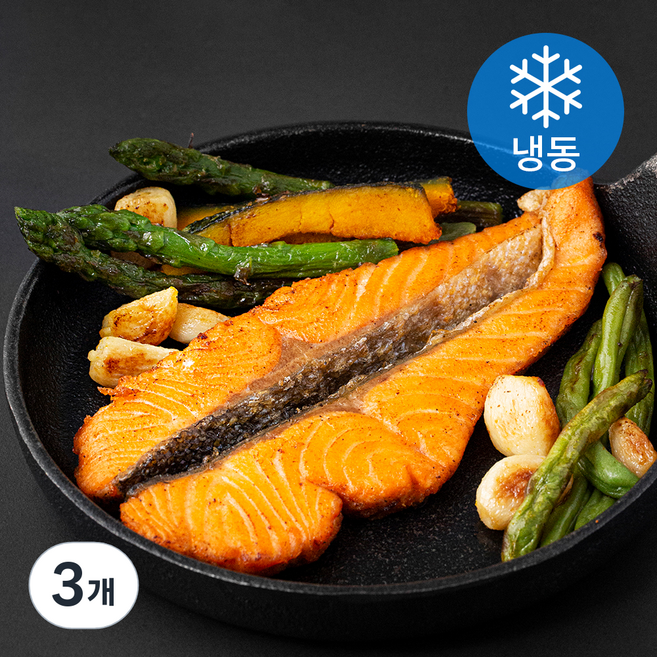 균형잡힌 한끼 연어스테이크 2인분 (냉동), 3개, 500g