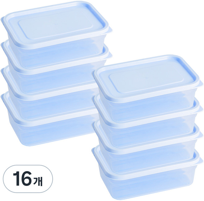 말랑핏 휘어지는 냉동실 정리용기 600ml, 16개, 단품