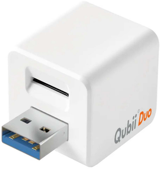 maktar Qubii Duo USB-A 備份豆腐 雙用版 4 x 2.5 x 2.5cm, 白色, 1個