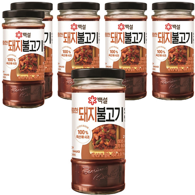 백설 매콤한 돼지 불고기 양념, 290g, 6개