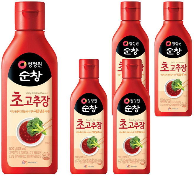 청정원순창 초고추장, 500g, 5개