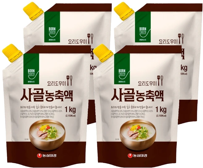 본테이스트 사골 농축액, 1kg, 4개 - 쿠팡