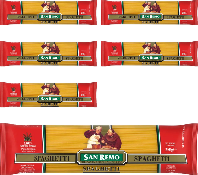 SAN REMO 聖雷蒙 義大利直麵, 250g, 6包