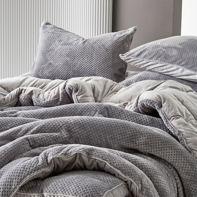 라뽐므 코지 와플 극세사 자가발열 차렵이불