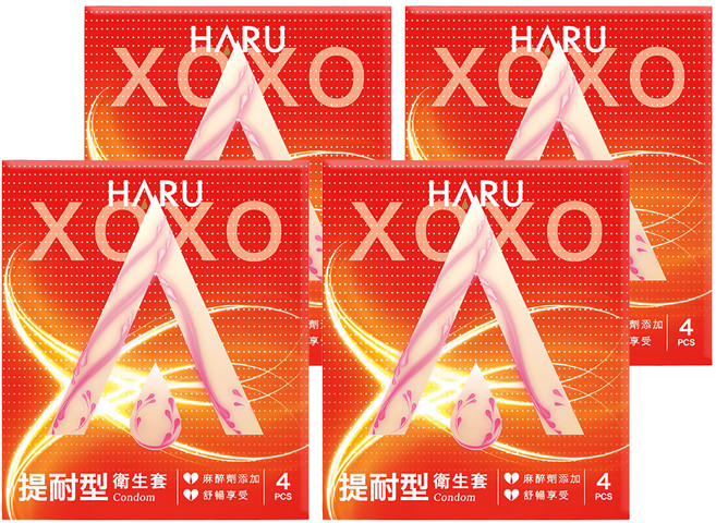 HARU 含春 XOXO Long Lasting 提耐型衛生套, 4個, 4盒