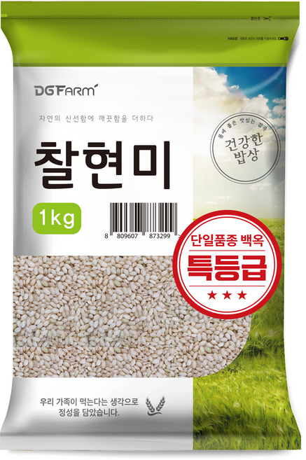 대구농산 건강한밥상 국산 백옥 특 찰현미, 1kg, 1개