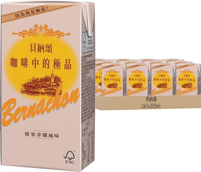 貝納頌 榛果拿鐵, 375ml, 24入