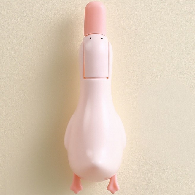 올리웰 귀여운 오리 욕실 청소 집게 다용도 위생 머리카락 제거, 1개, 핑크