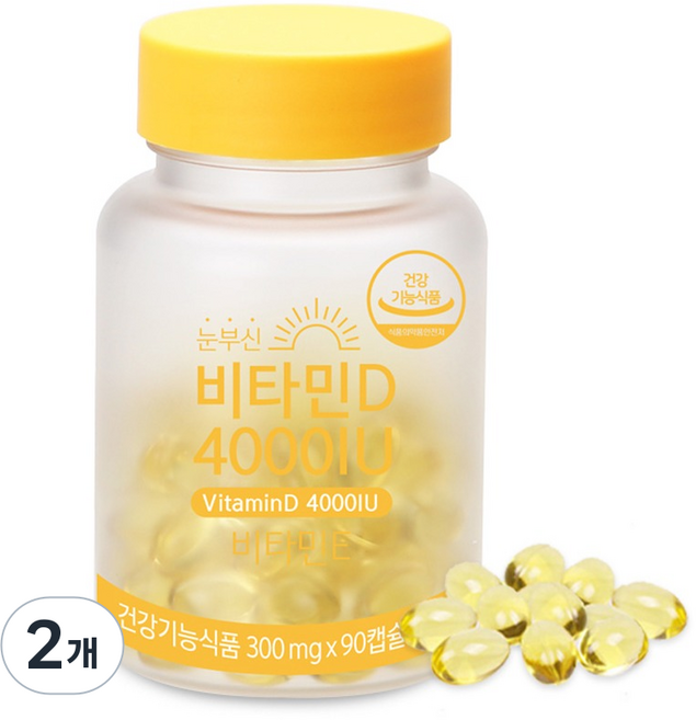 한미양행 눈부신 비타민D 4000IU 27g, 90정, 2개
